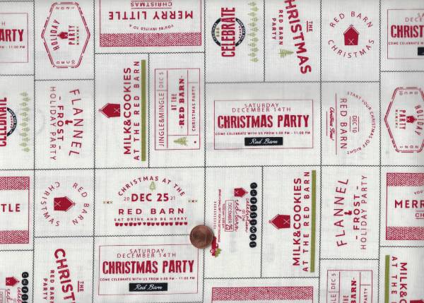 Sweetwater Red Barn x-mas Labels vanille 30cm panel
