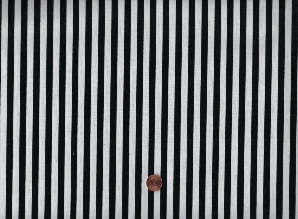 Stripes black-white 1/4"