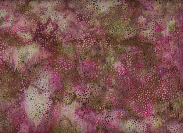 Batik Dots 183 braun-rosa-olive