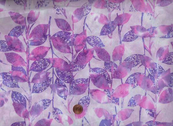 Batik Zweige lila-pink