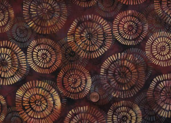 Batik Spiralen braun