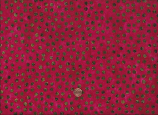 Batik Great Dots deep rose