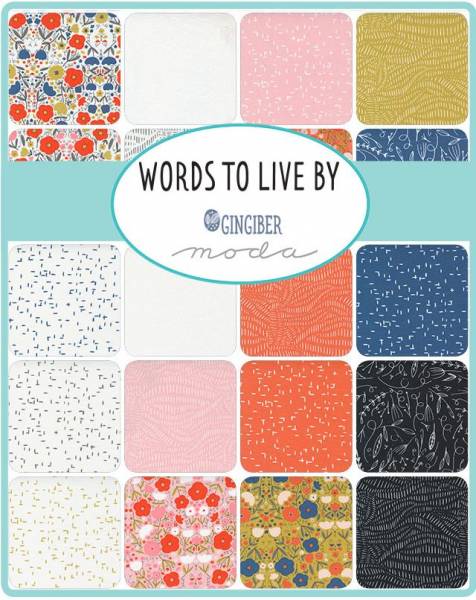 Charm Pack WORDS TO LIVE BY by Gingeber