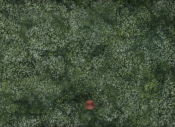 Batik Blümchen grün