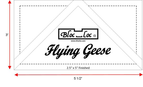 Bloc-Loc Ruler Flying Geese 2,5" x 5"