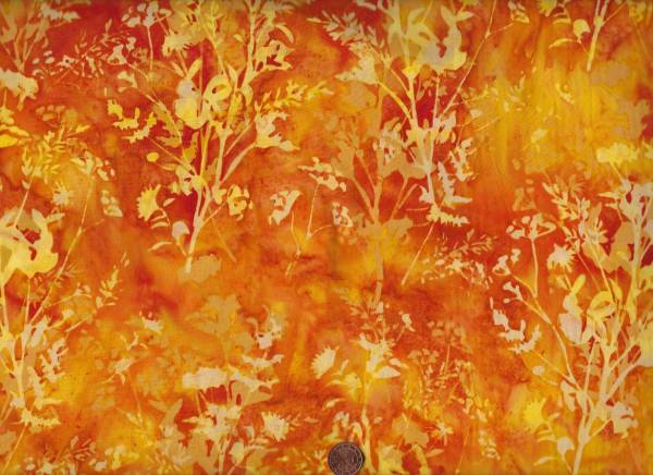 Batik Blumen gelb-orange