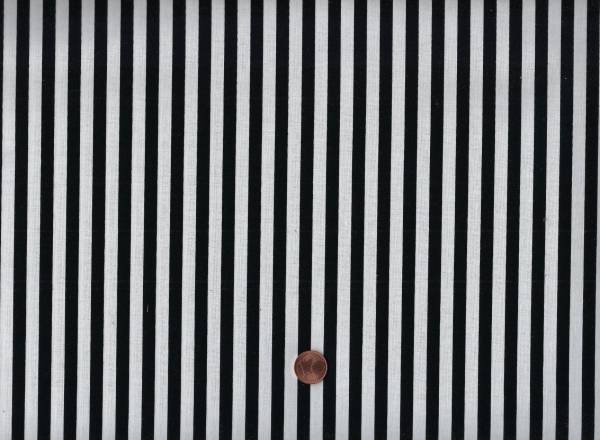 Stripes black-white 1/4"