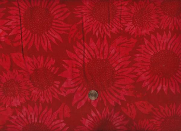 Batik Sonnenblumen rot
