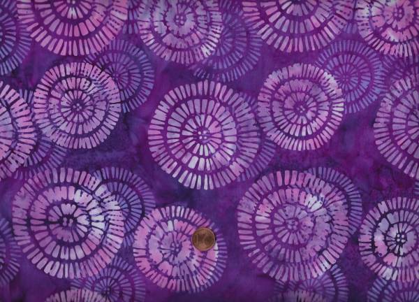 Batik Spiralen lila-pink