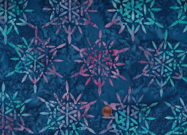 Batik Mandala blau-türkis-rot