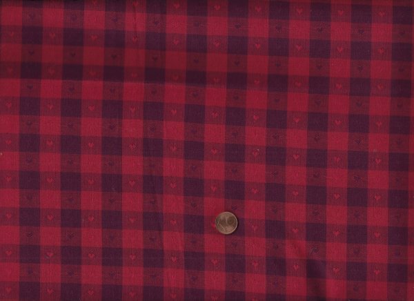 Queen of Hearts Gingham Hearts Maraschino by Fableism