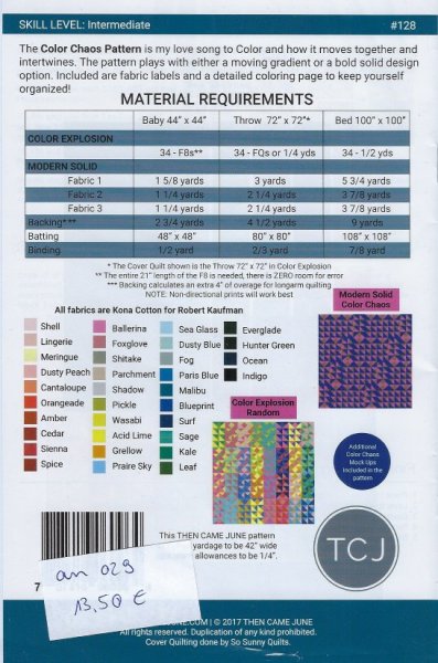Anleitung Then Came June Color chaos quilt
