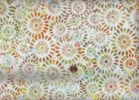 Batik Mandalas cream- orange-grün