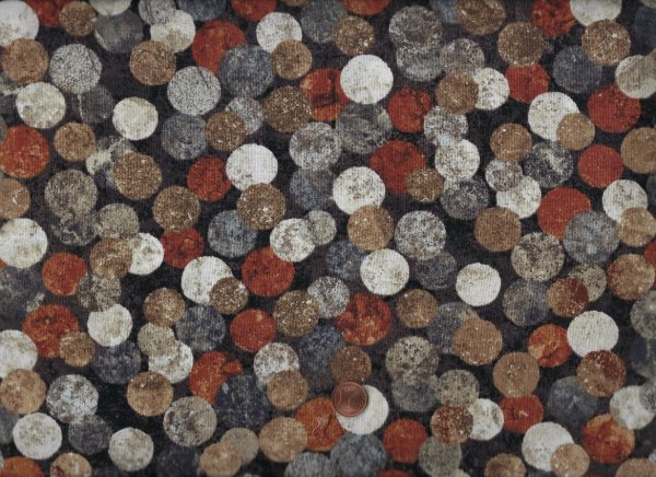 Stonehenge Retro Vibes Big dots rust 75cm