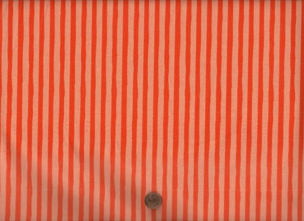 Heather Ross Ruby + Blenders Drawn Stripe Peachy/Delphinium