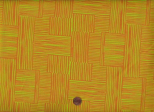 Heather Ross Ruby + Bee Blenders Woven Avocado/Turmeric