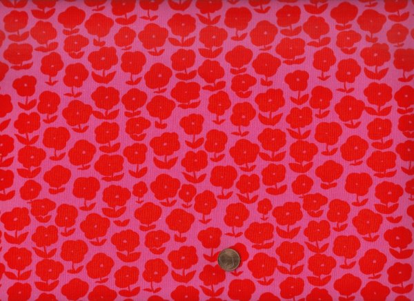 Heather Ross Ruby + Bee Blenders Puffy Daisy  Purple/Red