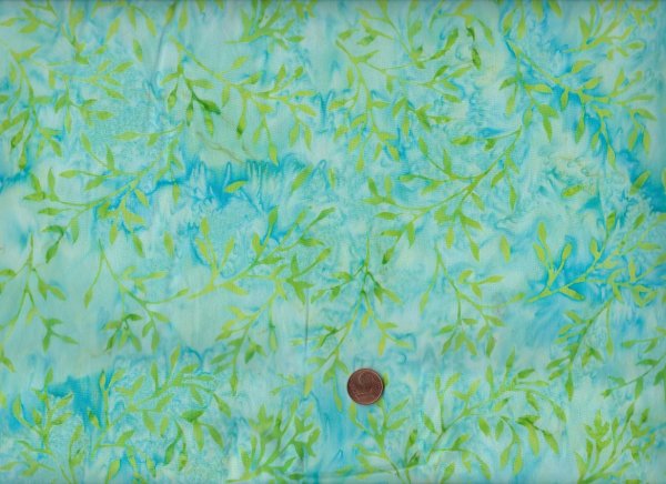 Batik Anthology Ditzy vines aqua