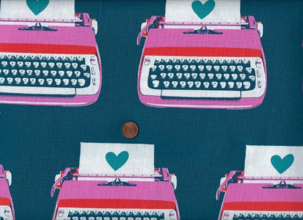 Ruby Star Society M. Miller Best day ever Canvas Typewriters teal 30cm Panel