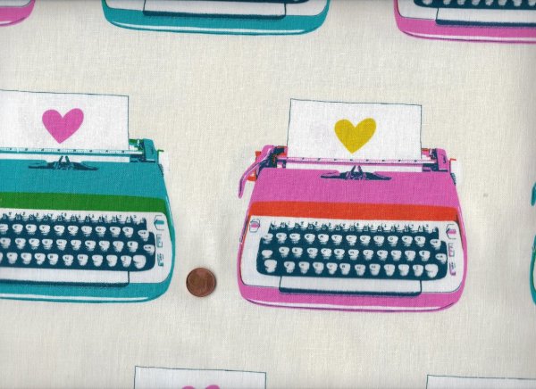 Ruby Star Society M. Miller Best day ever Canvas Typewriters Natural 30cm Panel