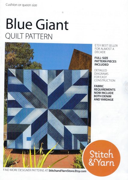 Stich & Yarn Blue Giant quilt pattern