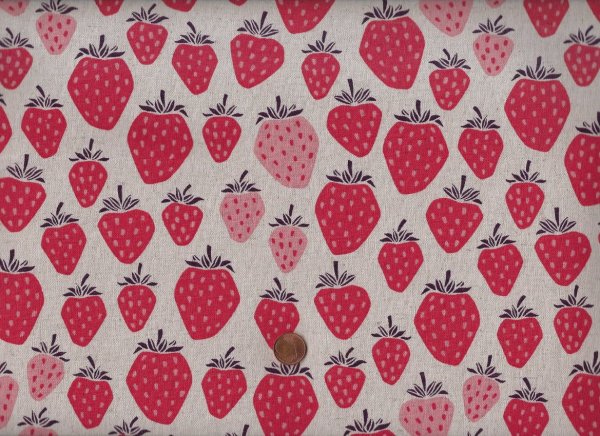 L. v. Oosten Under the Apple Tree Queen of Berries true red unbleached Canvas