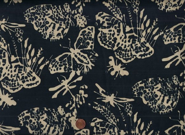 Anthology Batik Strawberry Lane Hunnyhill Butterflies Onyx