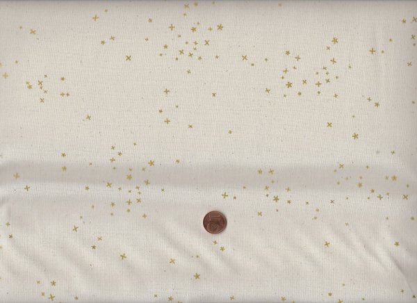 Cotton + Steel Basics Freckles Twinkle Unbleached Metallic