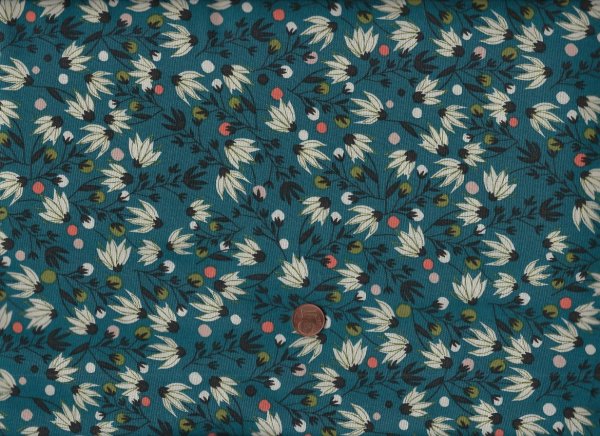 The riverbank collection Edge flower teal