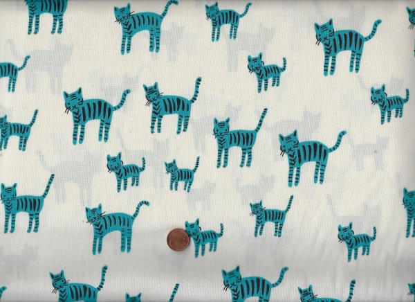 Ruby Star Society A. Abegg Catnap Tiger stripes turquoise