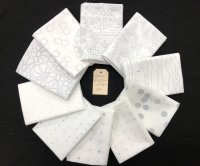 Stoffpäckchen low volume weiß-grau F4